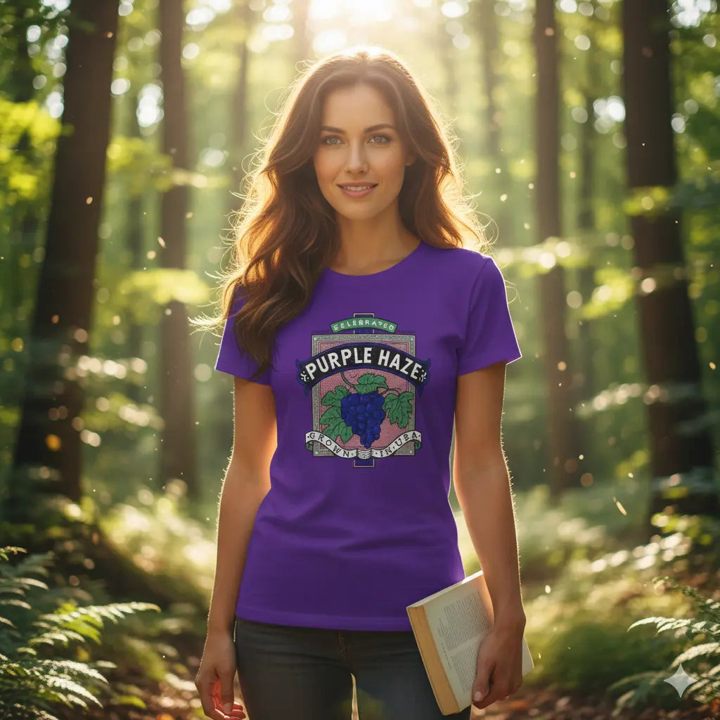 HAZE iPod Tシャツ　L Jimi Hendrix Purple Haze Purple Heather Adult T-Shirt