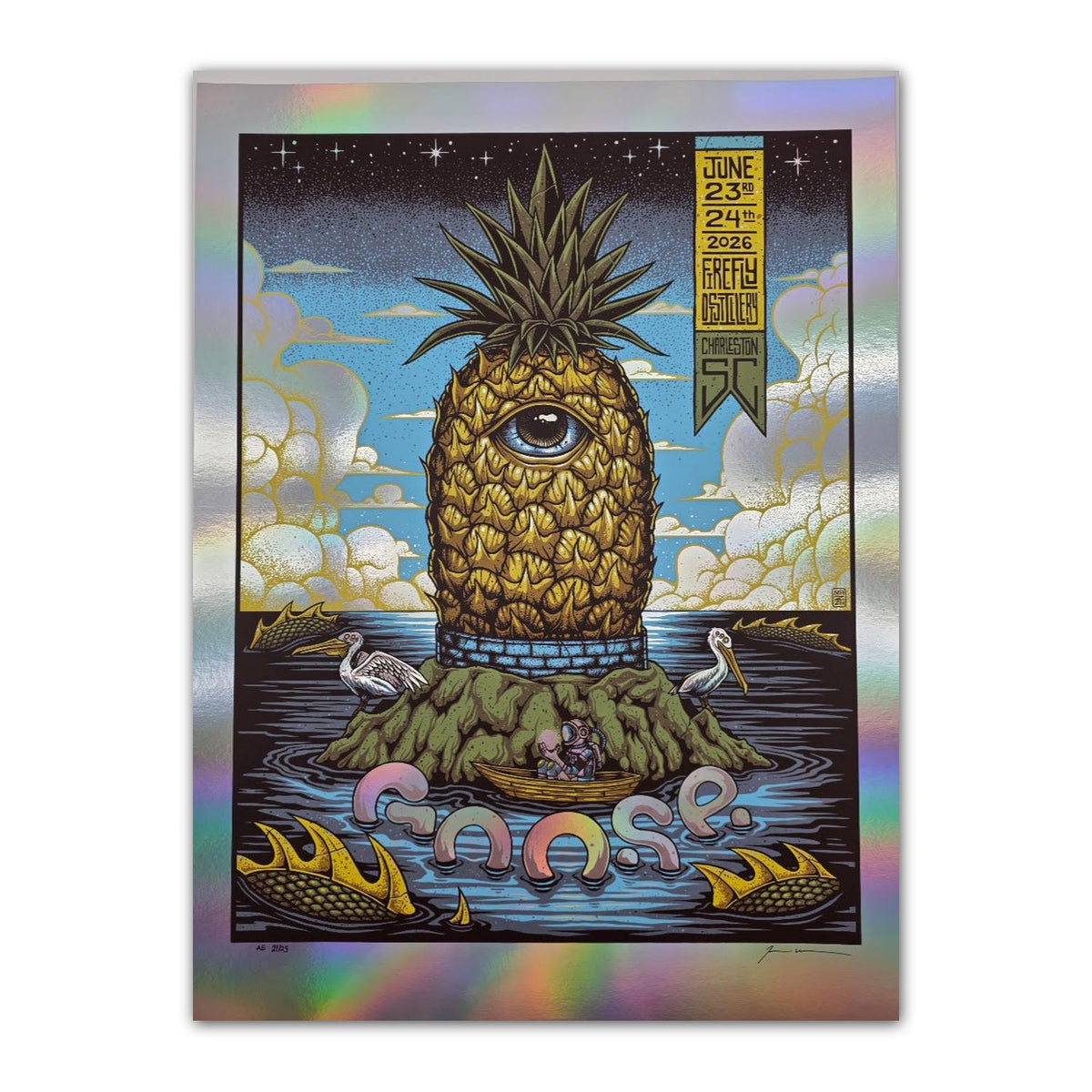 Goose - Charleston, SC 2026 Foil Poster by Mazza