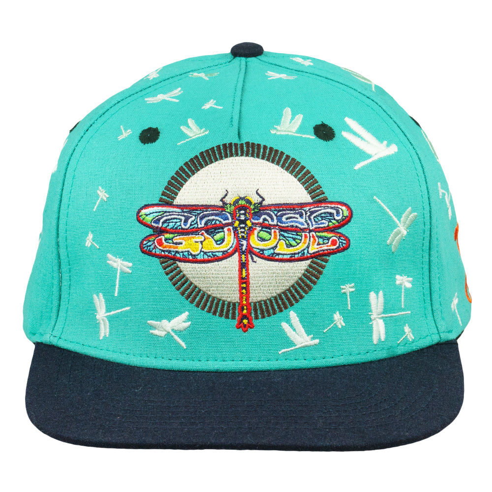 Goose Dragonfly Turquoise Snapback Hat