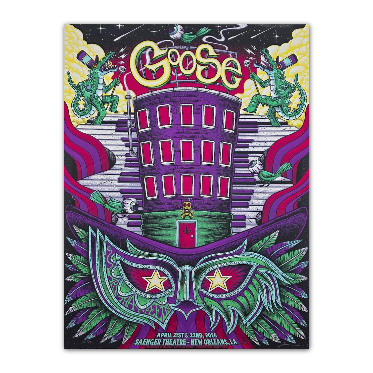 Goose - New Orleans, LA 2026 Poster by Mazza | Relix