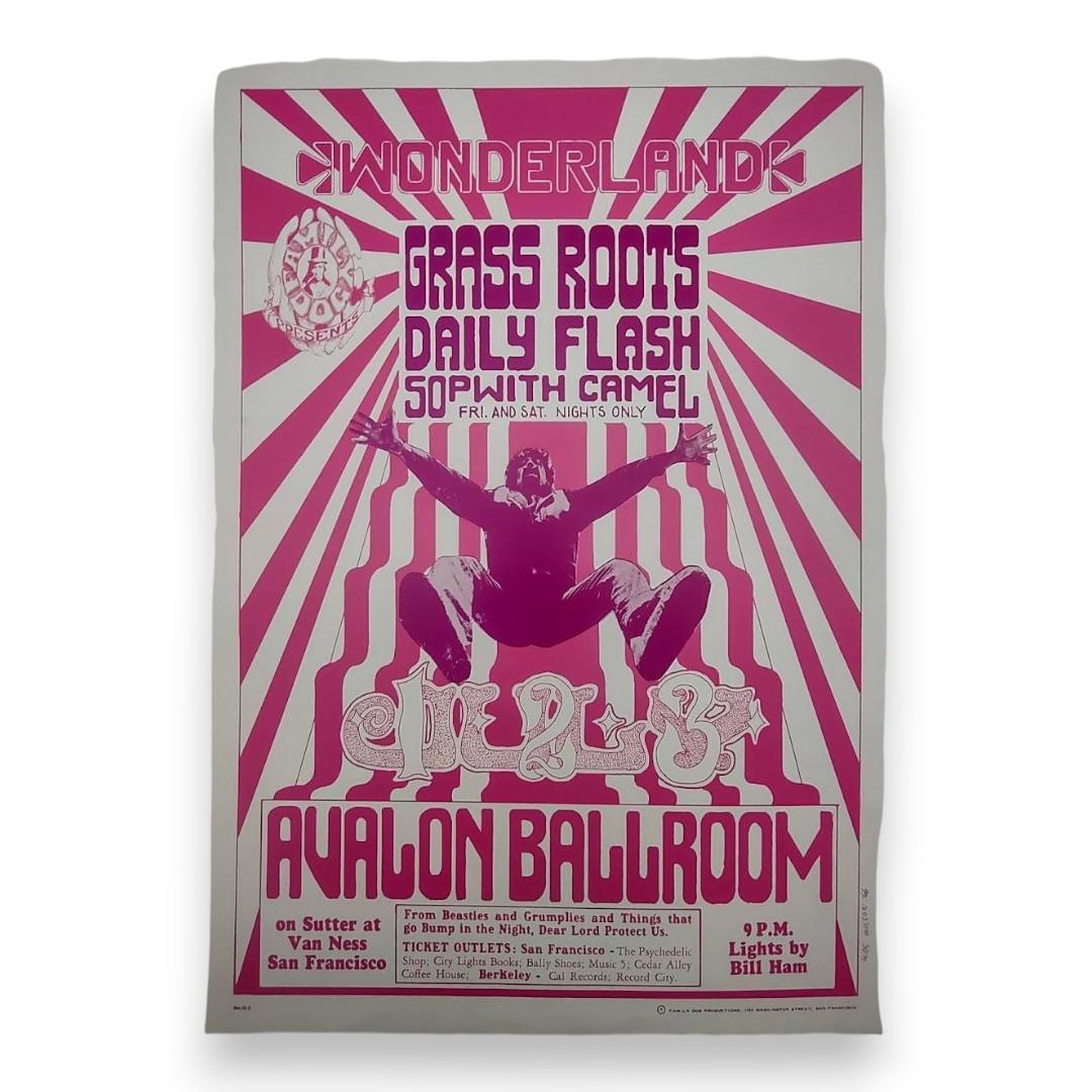 Grass Roots, Daily Flash – The Avalon Ballroom, San Francisco (Jul 1–3, 1966) by Wes Wilson