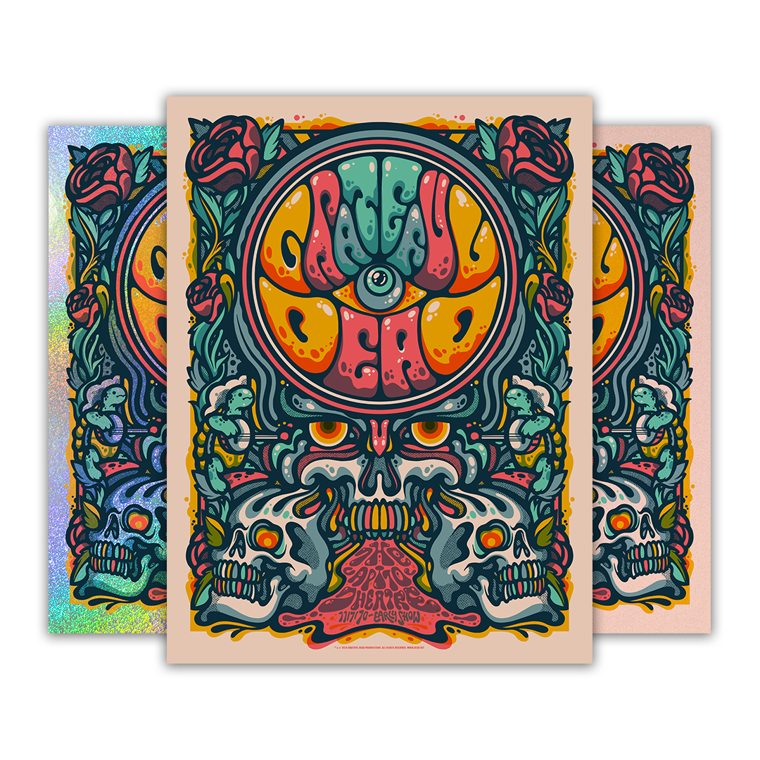 Grateful Dead (11/7/1970) by Drew Millward - 3 Poster Bundle
