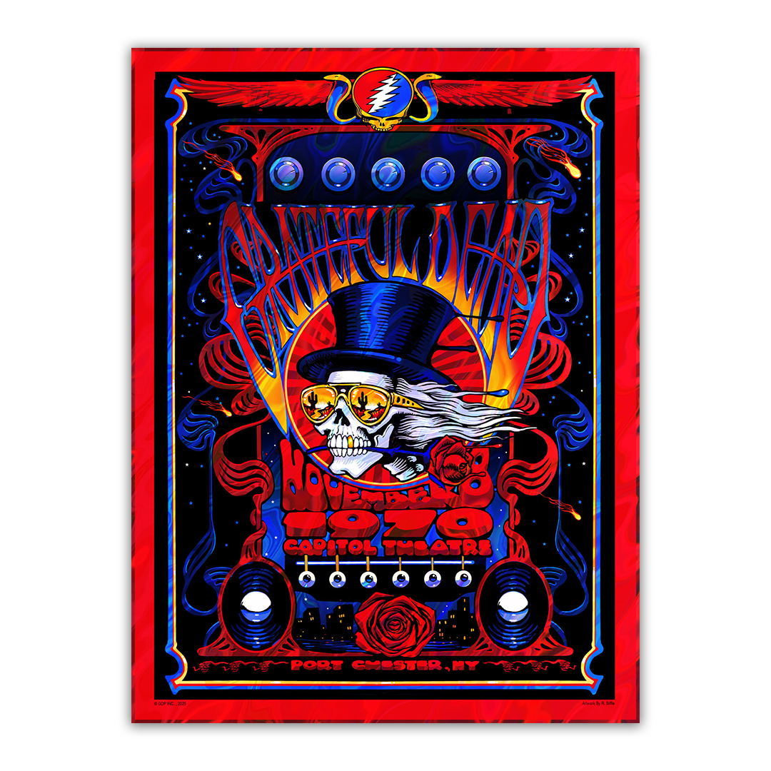 Grateful Dead (11/8/1970) Lava Foil Poster by Richard Biffle