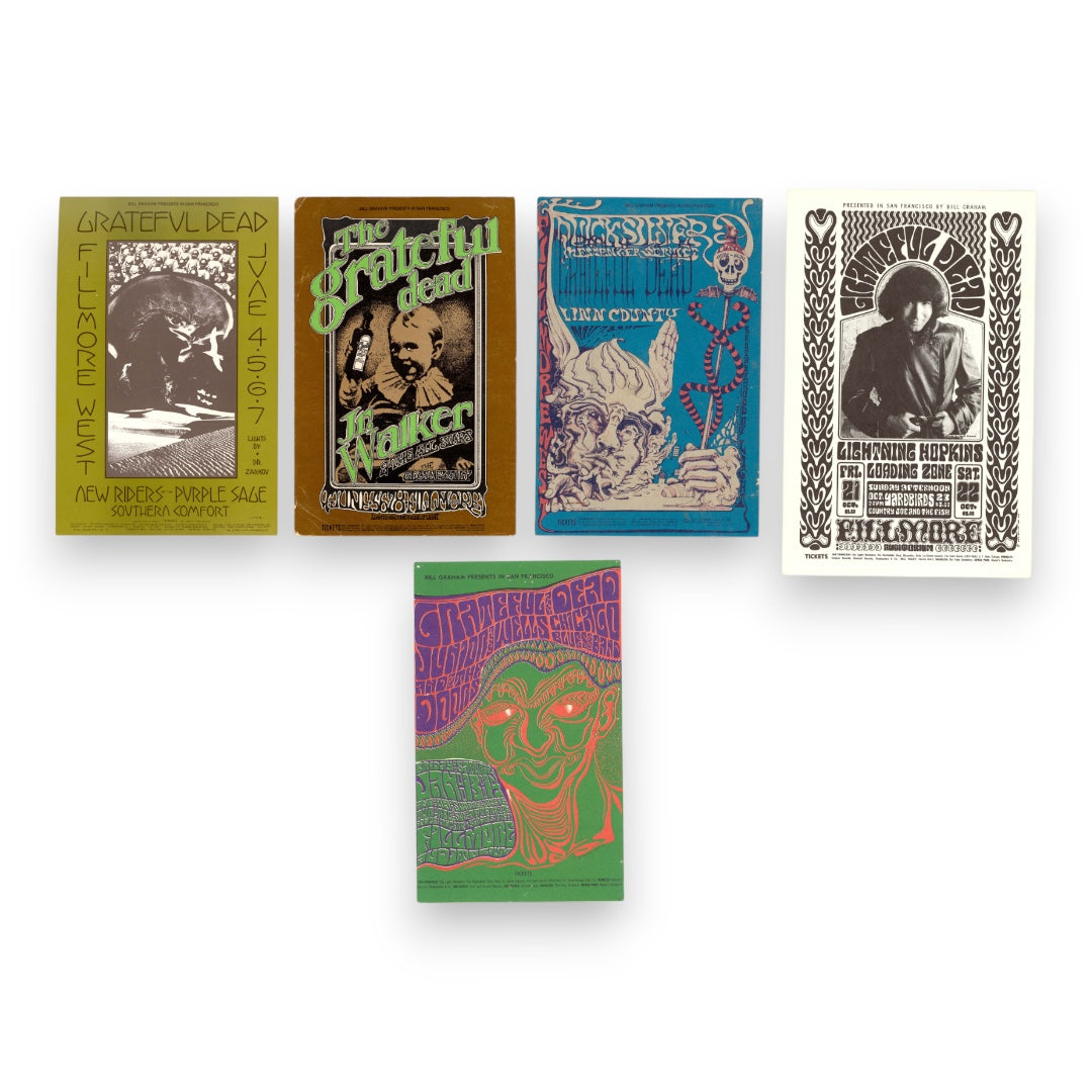 Grateful Dead 1966-1970 Original Handbills (Set of 5)