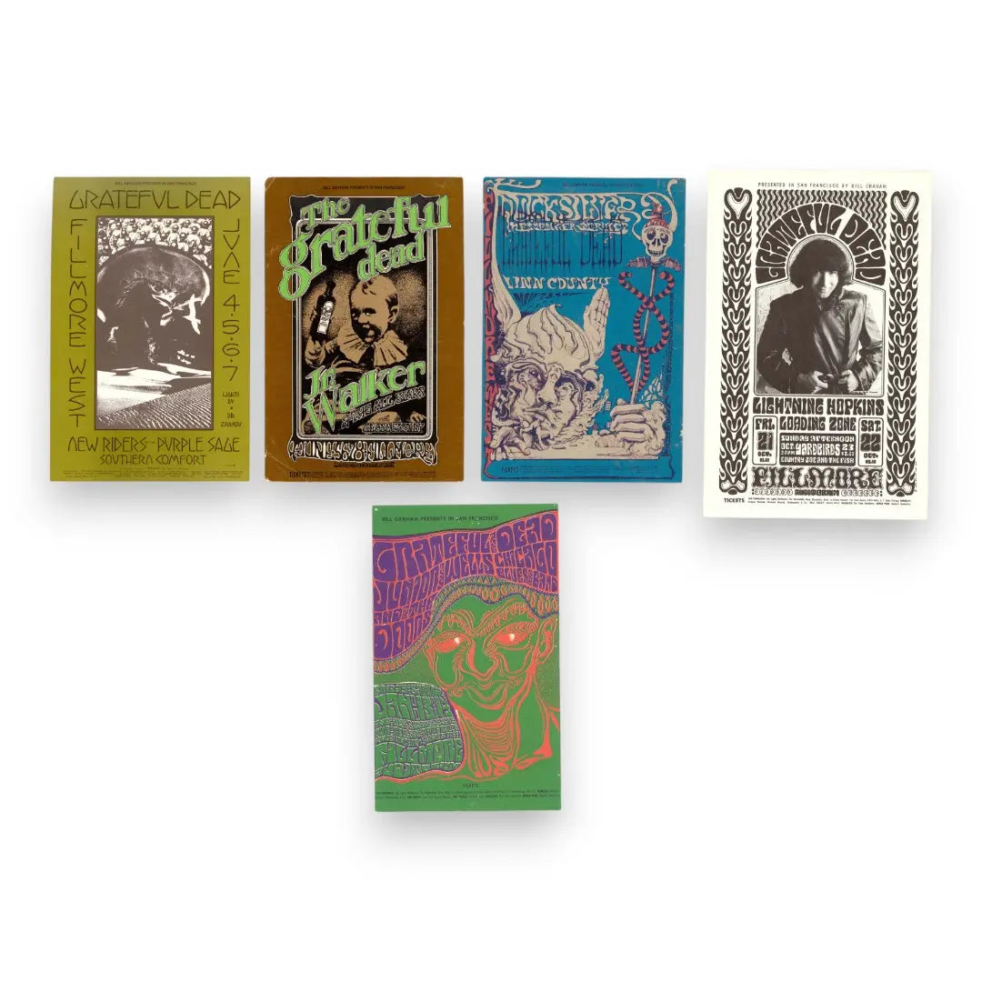 Grateful Dead 1966-1970 Original Handbills (Set of 5)
