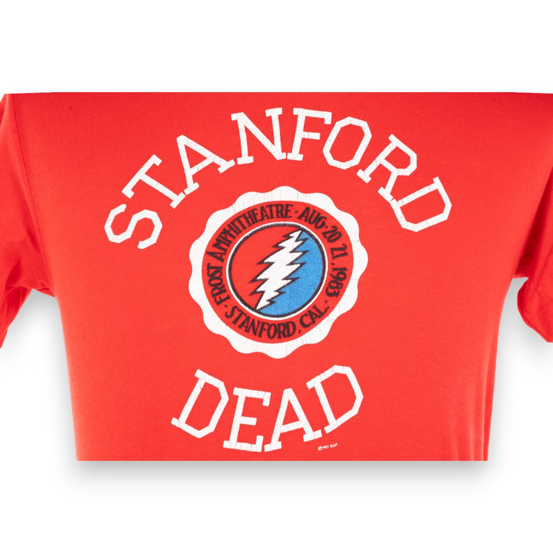 Grateful Dead 1983 Frost Amphiteater Stanford Red T-Shirt