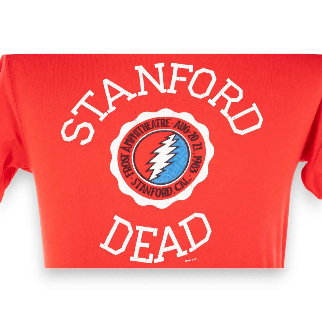 Grateful Dead 1983 Frost Amphiteater Stanford Red T-Shirt