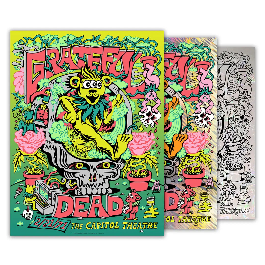 Grateful Dead (2/21/1971) by Killer Acid - 3 Poster Bundle | Relix Grateful Dead (2/21/1971) by Killer Acid - 3 Poster Bundle | Relix