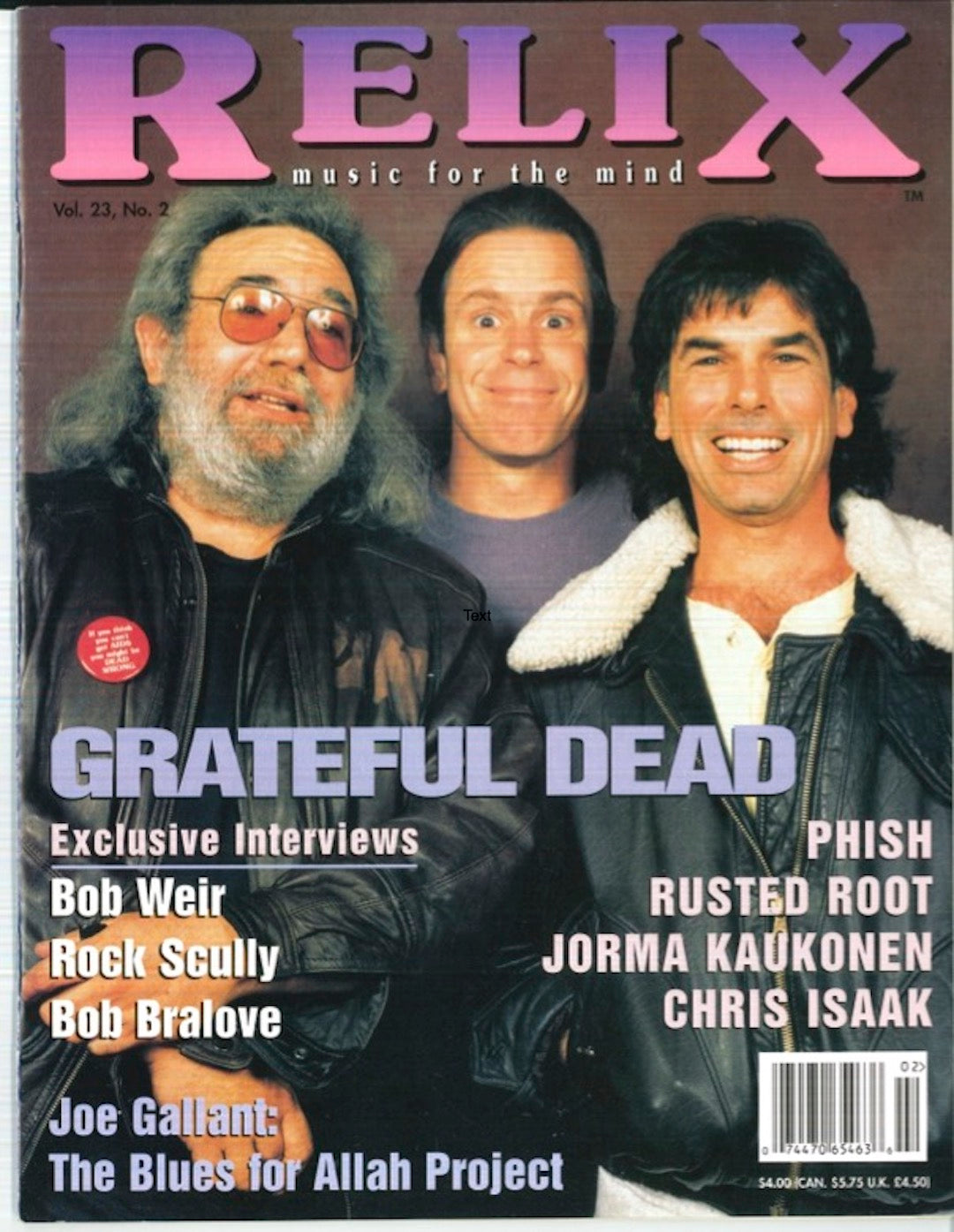 Grateful Dead - April 1996 Relix Issue