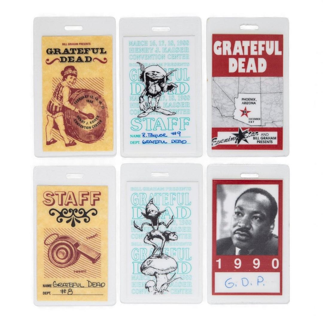 Grateful Dead Backstage Laminates (1988 & 1990) from Robbie Taylor