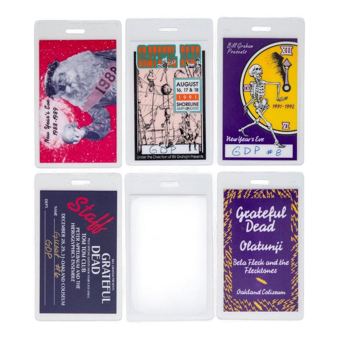 Grateful Dead Backstage Laminates (1988 - 1992) from Robbie Taylor