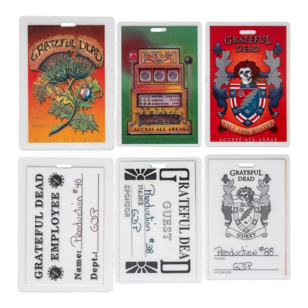 Grateful Dead Backstage Laminates (1989 - 1990) from Robbie Taylor