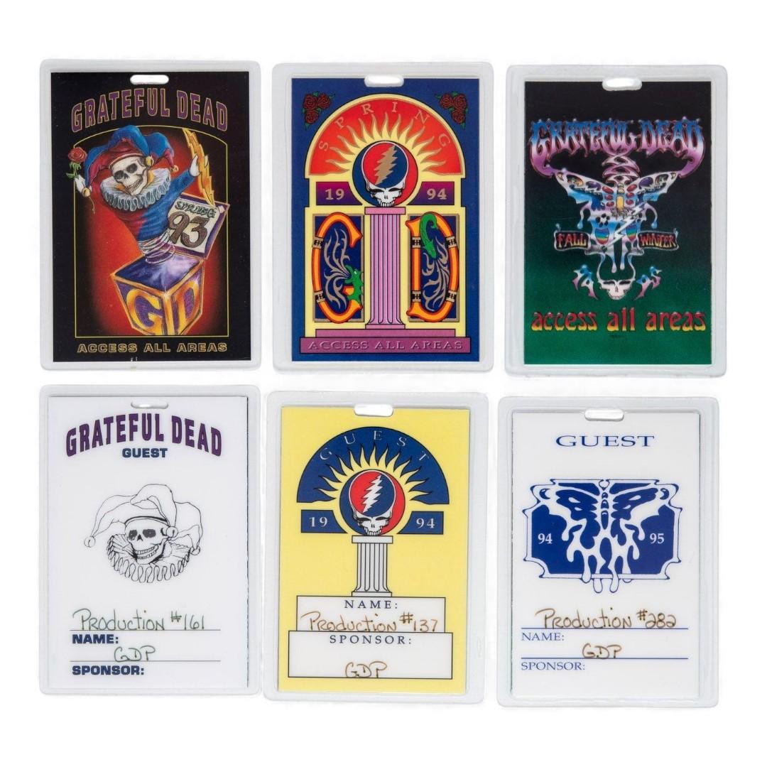 Grateful Dead Backstage Laminates (December 1993 - 1995) from Robbie Taylor