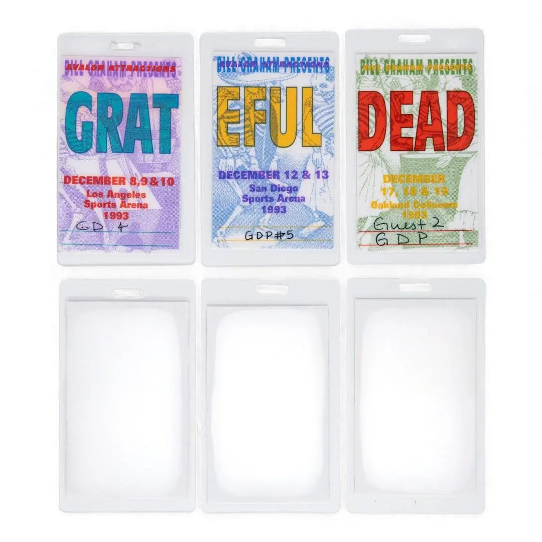 Grateful Dead Backstage Laminates (December 1993) from Robbie Taylor
