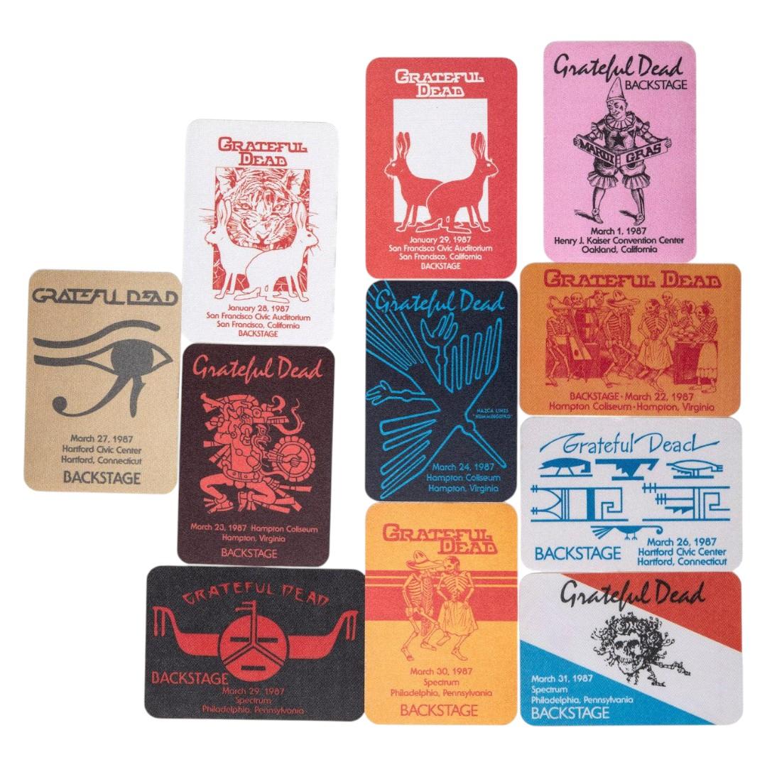 Grateful Dead Backstage Passes (01/28/1987 - 03/31/1987) from Robbie Taylor