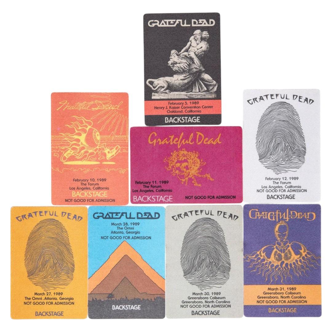 Grateful Dead Backstage Passes (02/05/1989 - 03/31/1989) from Robbie Taylor