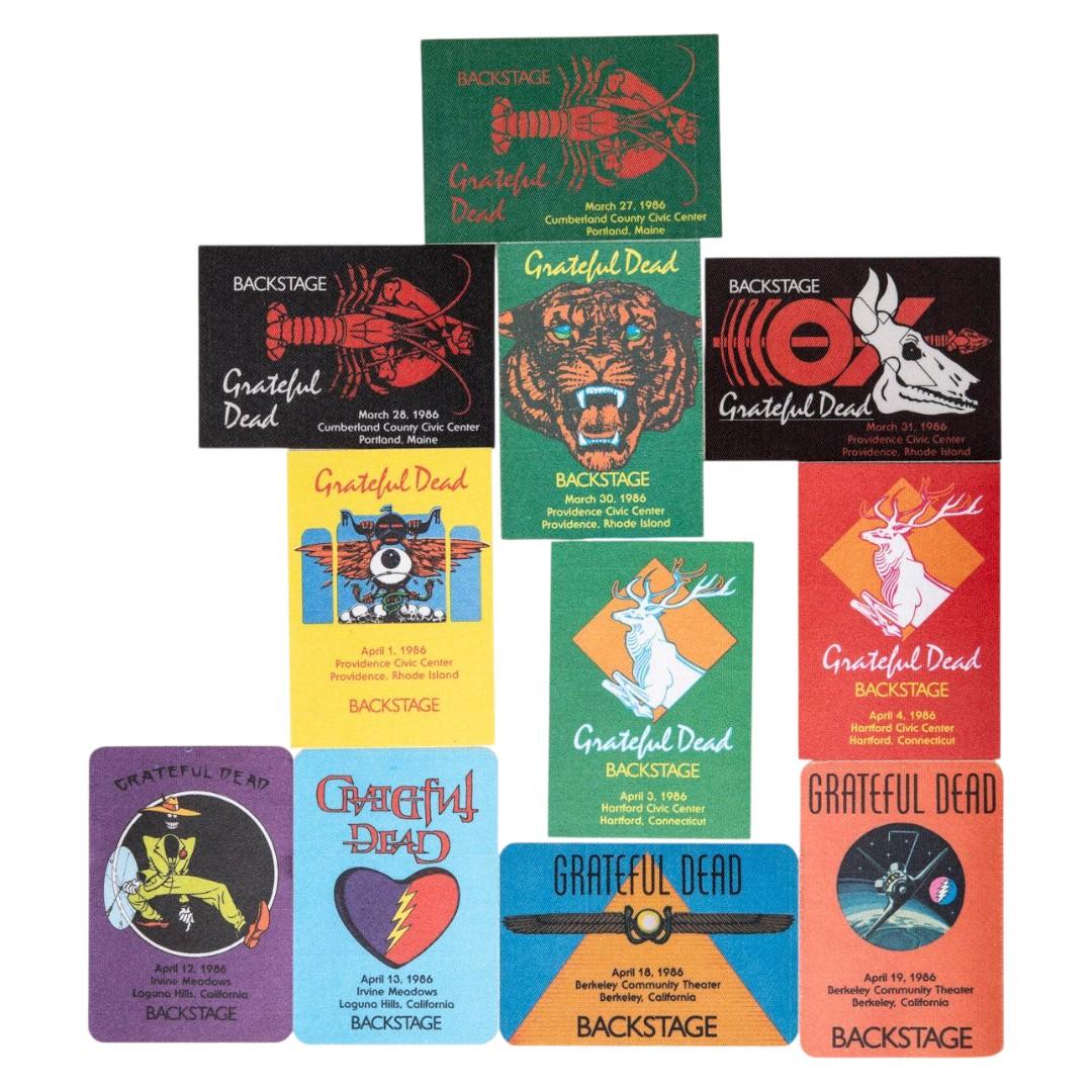 Grateful Dead Backstage Passes (03/27/1986 - 04/19/1986) from Robbie Taylor
