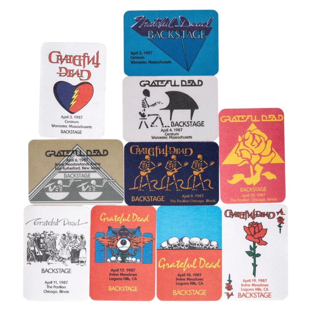 Grateful Dead Backstage Passes (04/02/1987 - 04/19/1987) from Robbie Taylor