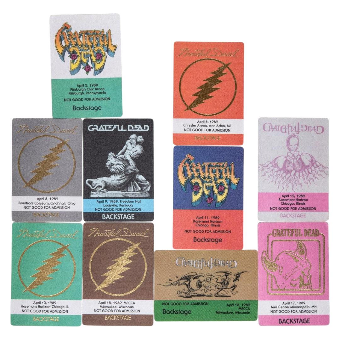 Grateful Dead Backstage Passes (04/03/1989 - 04/17/1989) from Robbie Taylor
