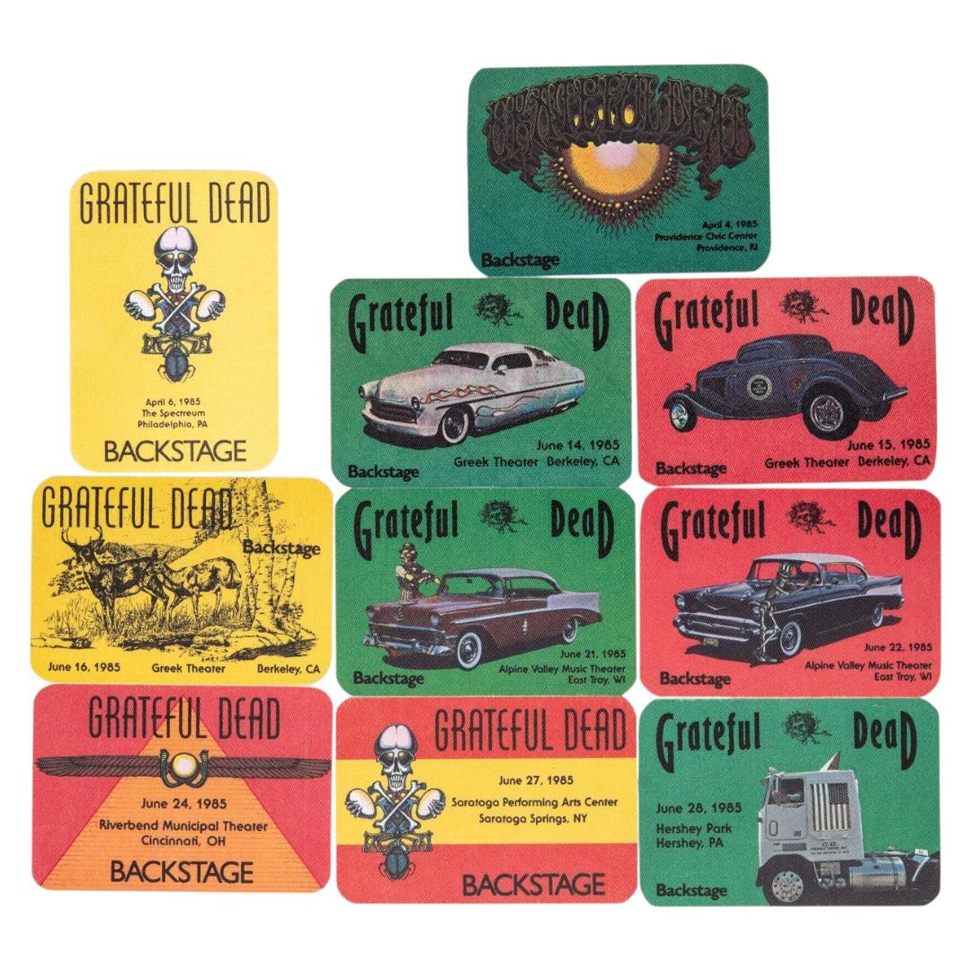 Grateful Dead Backstage Passes (04/04/1985 - 06/28/1985) from Robbie Taylor