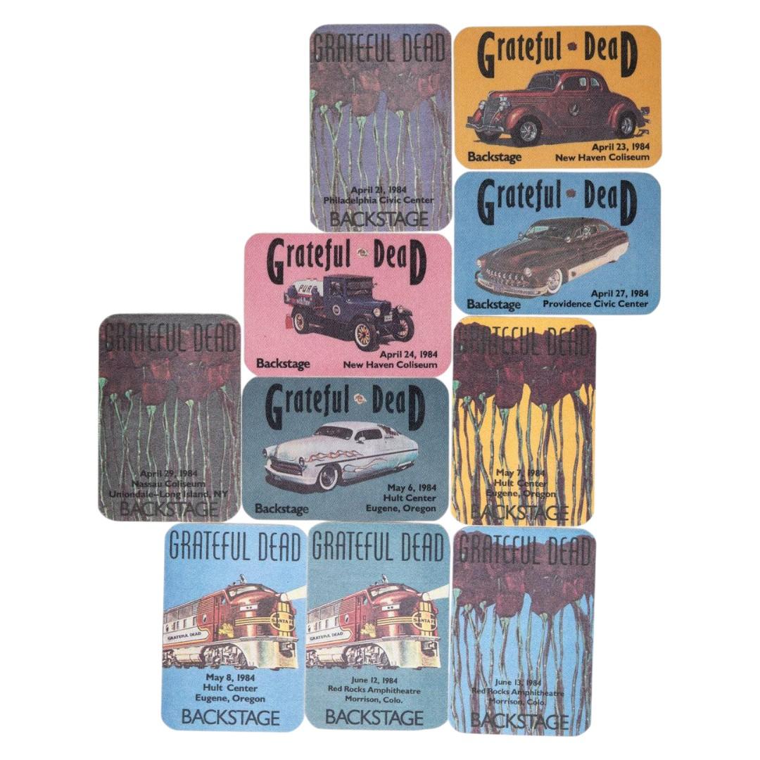 Grateful Dead Backstage Passes (04/21/1984 - 06/13/1984) from Robbie Taylor