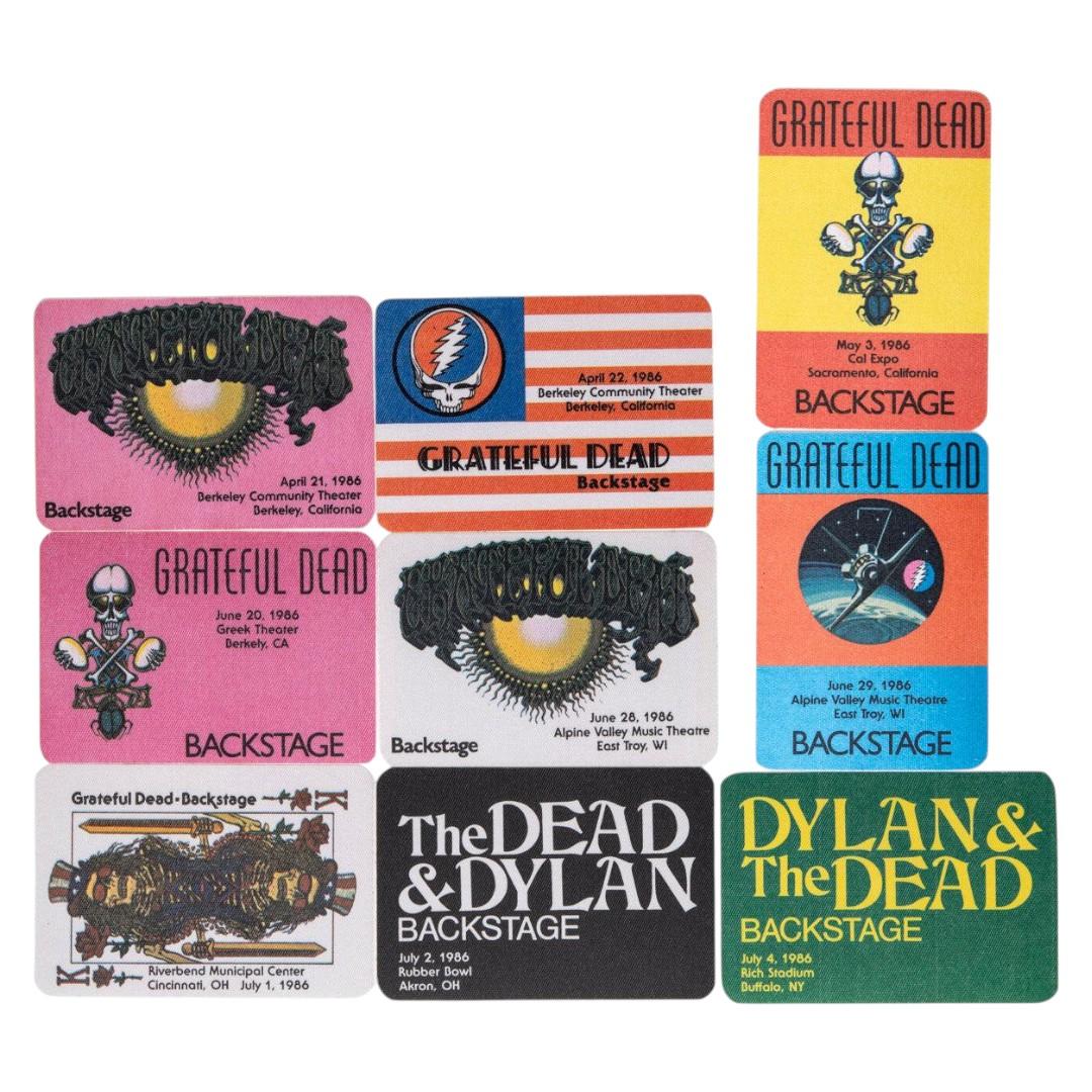Grateful Dead Backstage Passes (04/21/1986 - 07/04/1986) from Robbie Taylor