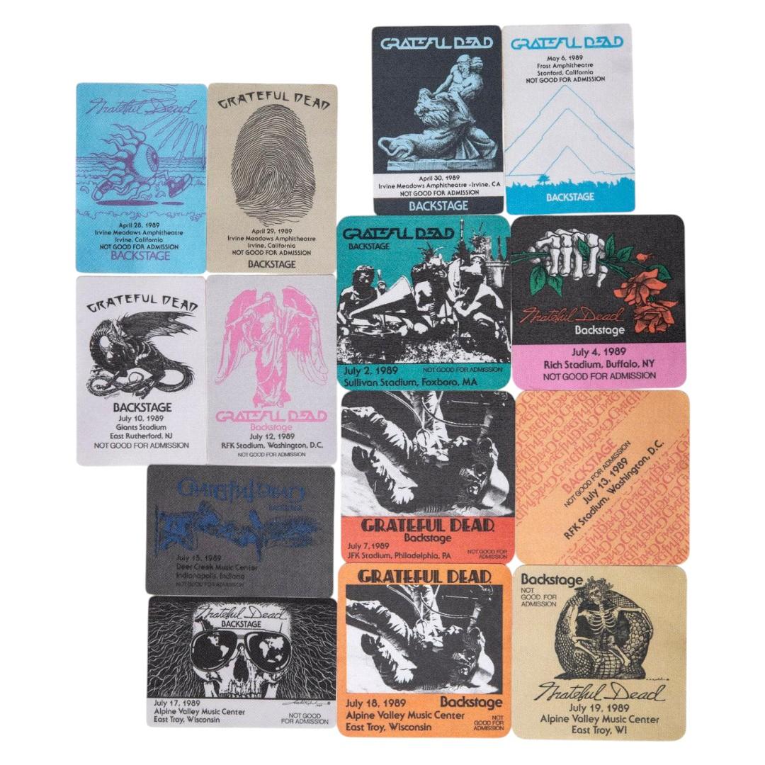 Grateful Dead Backstage Passes (04/28/1989 - 07/19/1989) from Robbie Taylor