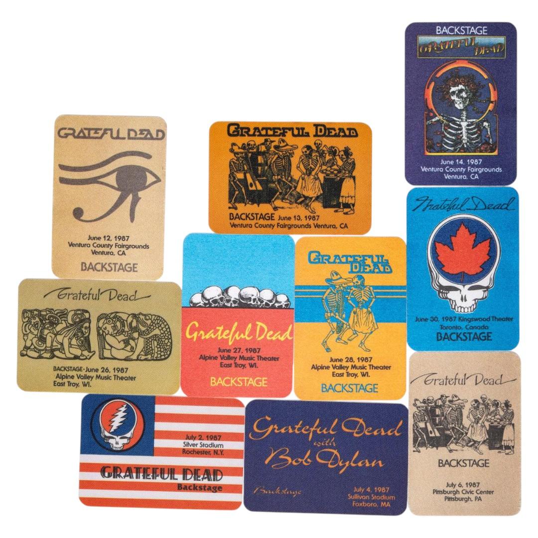 Grateful Dead Backstage Passes (06/12/1987 - 07/06/1987) from Robbie Taylor