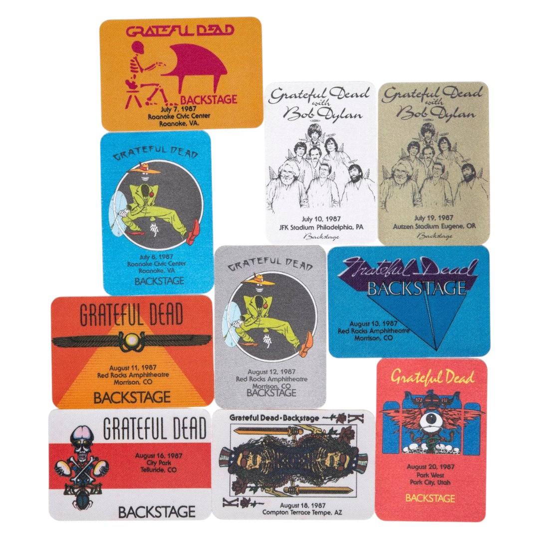 Grateful Dead Backstage Passes (07/07/1987 - 08/20/1987) from Robbie Taylor