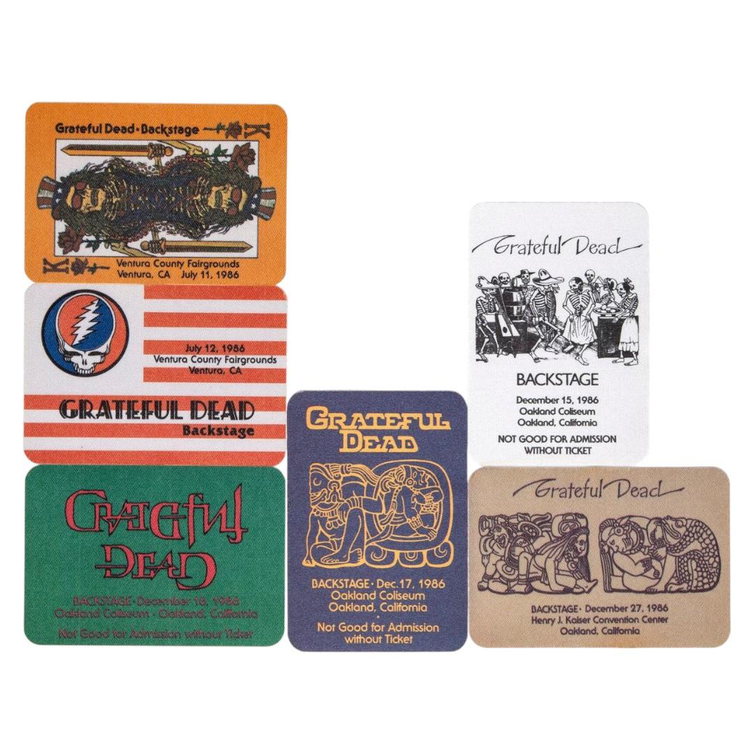Grateful Dead Backstage Passes (07/11/1986 - 12/27/1986) from Robbie Taylor