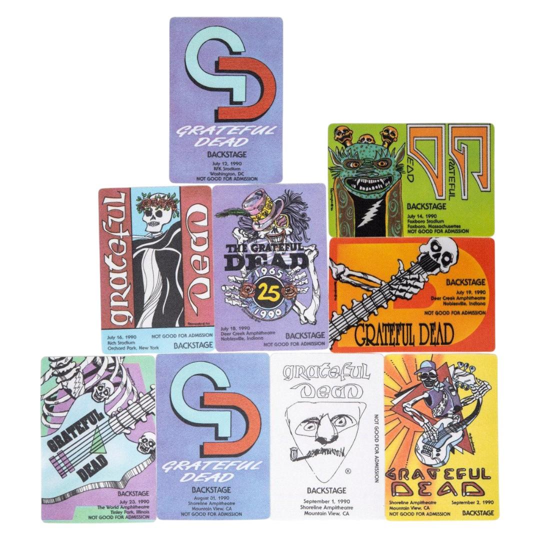 Grateful Dead Backstage Passes (07/12/1990 - 09/02/1990) from Robbie Taylor