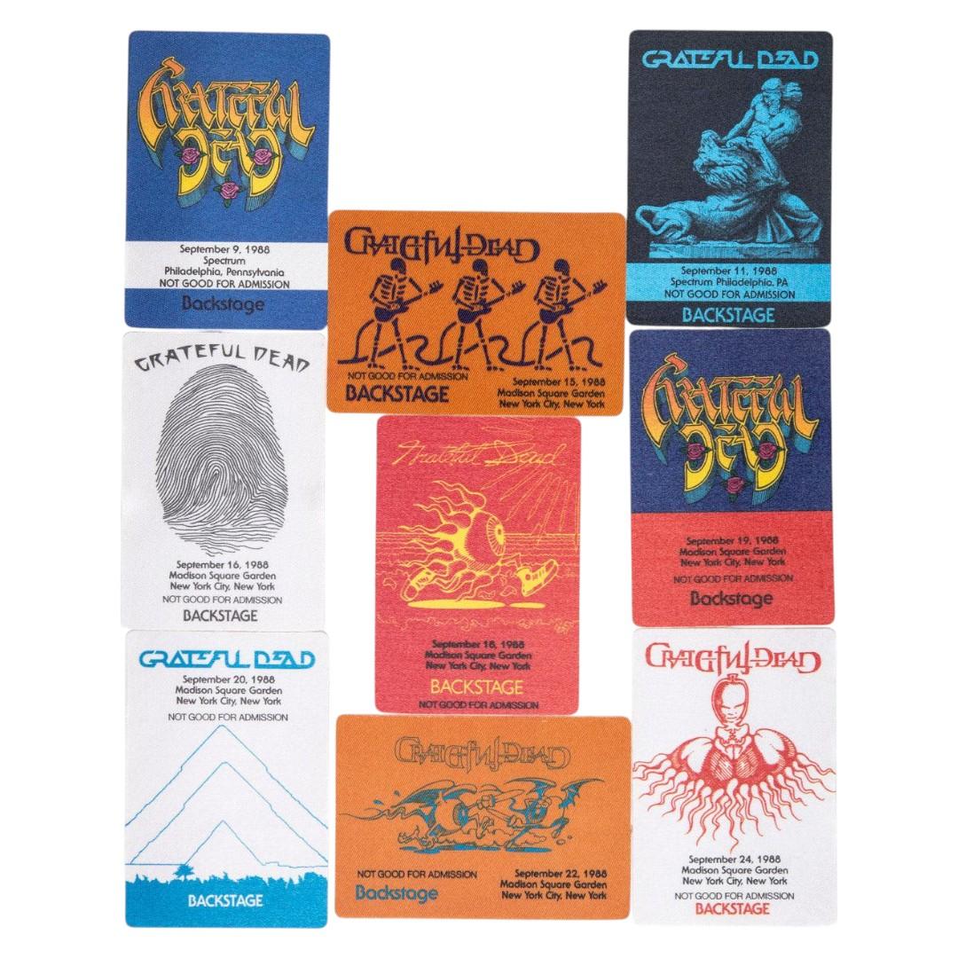 Grateful Dead Backstage Passes (09/09/1988 - 09/24/1988) from Robbie Taylor