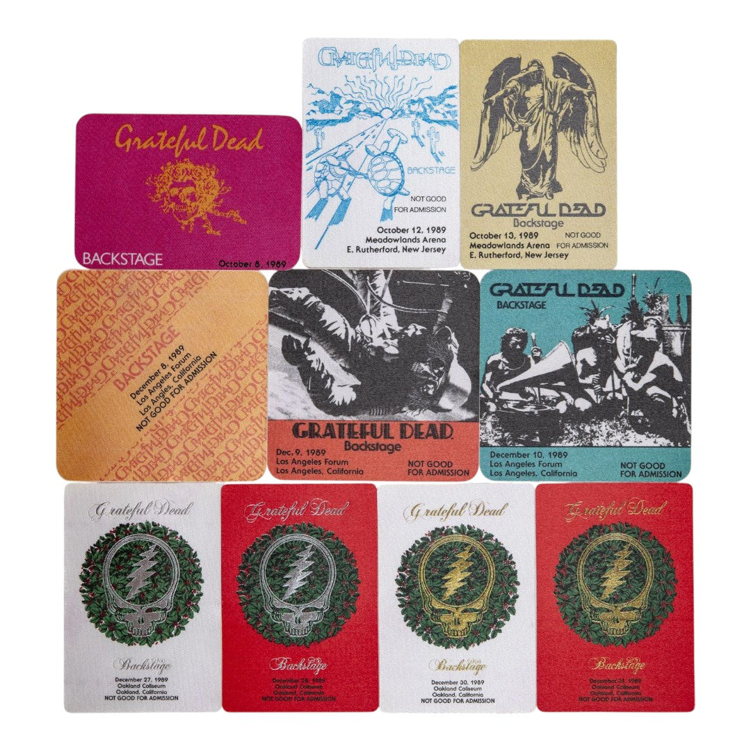 Grateful Dead Backstage Passes (10/08/1989 – 12/31/1989) from Robbie Taylor