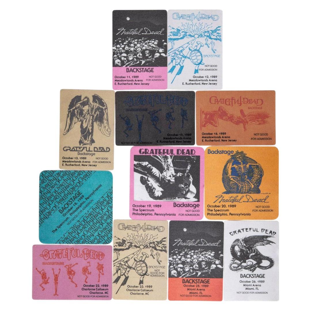 Grateful Dead Backstage Passes (10/11/1989 - 10/26/1989) from Robbie Taylor
