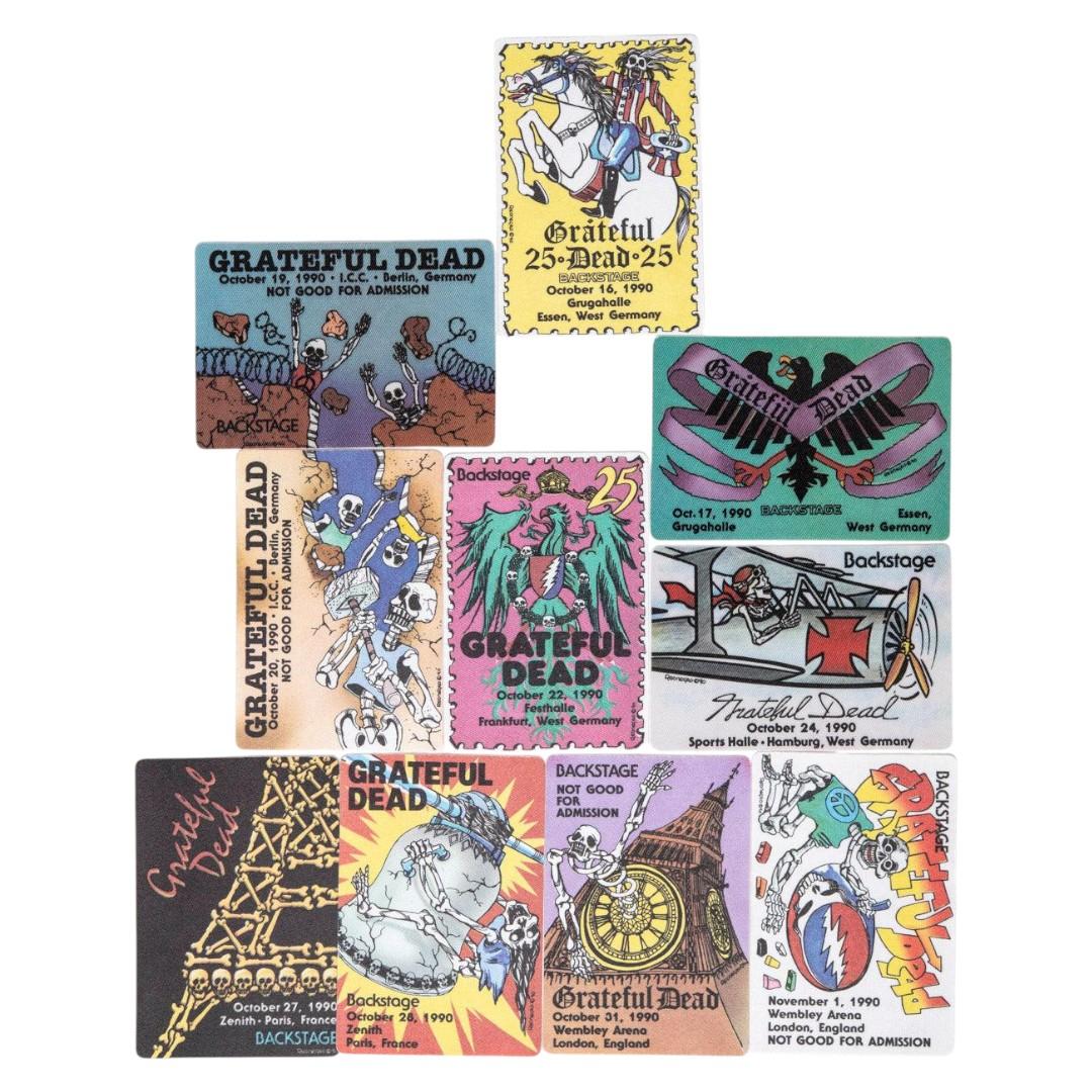 Grateful Dead Backstage Passes (10/16/1990 - 11/01/1990) from Robbie Taylor