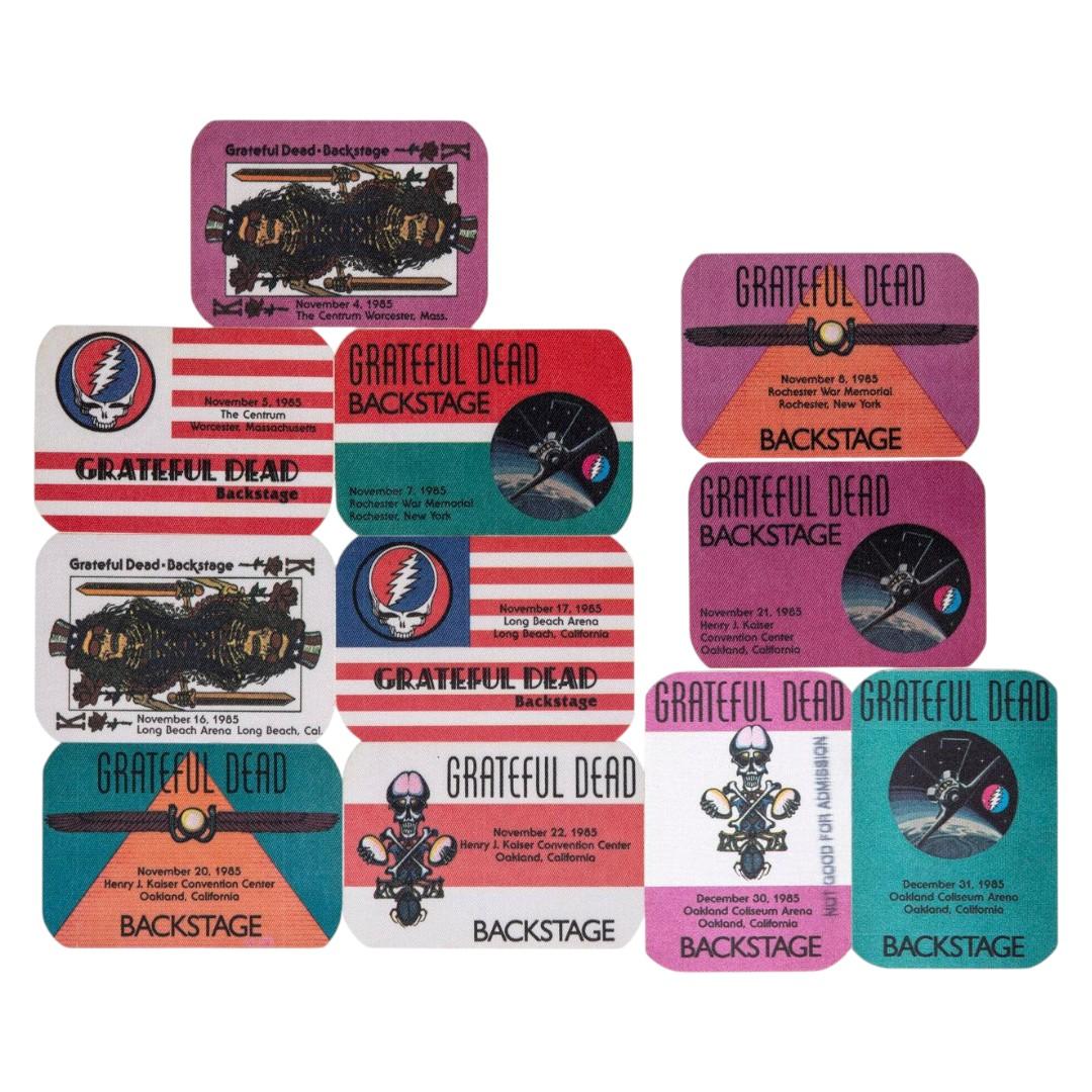 Grateful Dead Backstage Passes (11/04/1985 - 12/31/1985) from Robbie Taylor