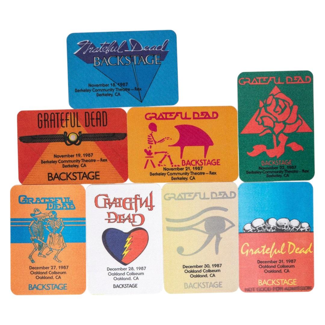 Grateful Dead Backstage Passes (11/18/1987 - 12/31/1987) from Robbie Taylor