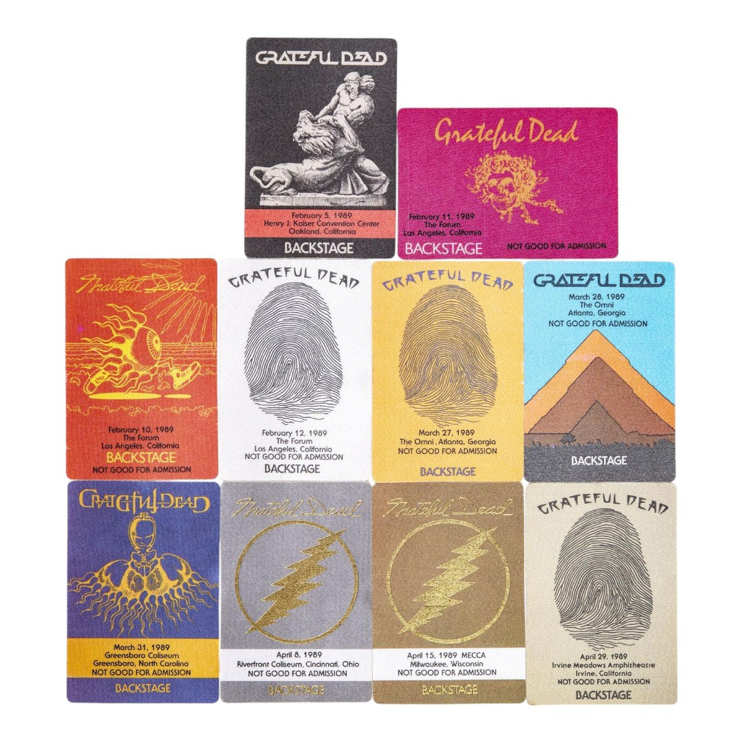 Grateful Dead Backstage Passes (2/05/1989 – 4/29/1989) from Robbie Taylor
