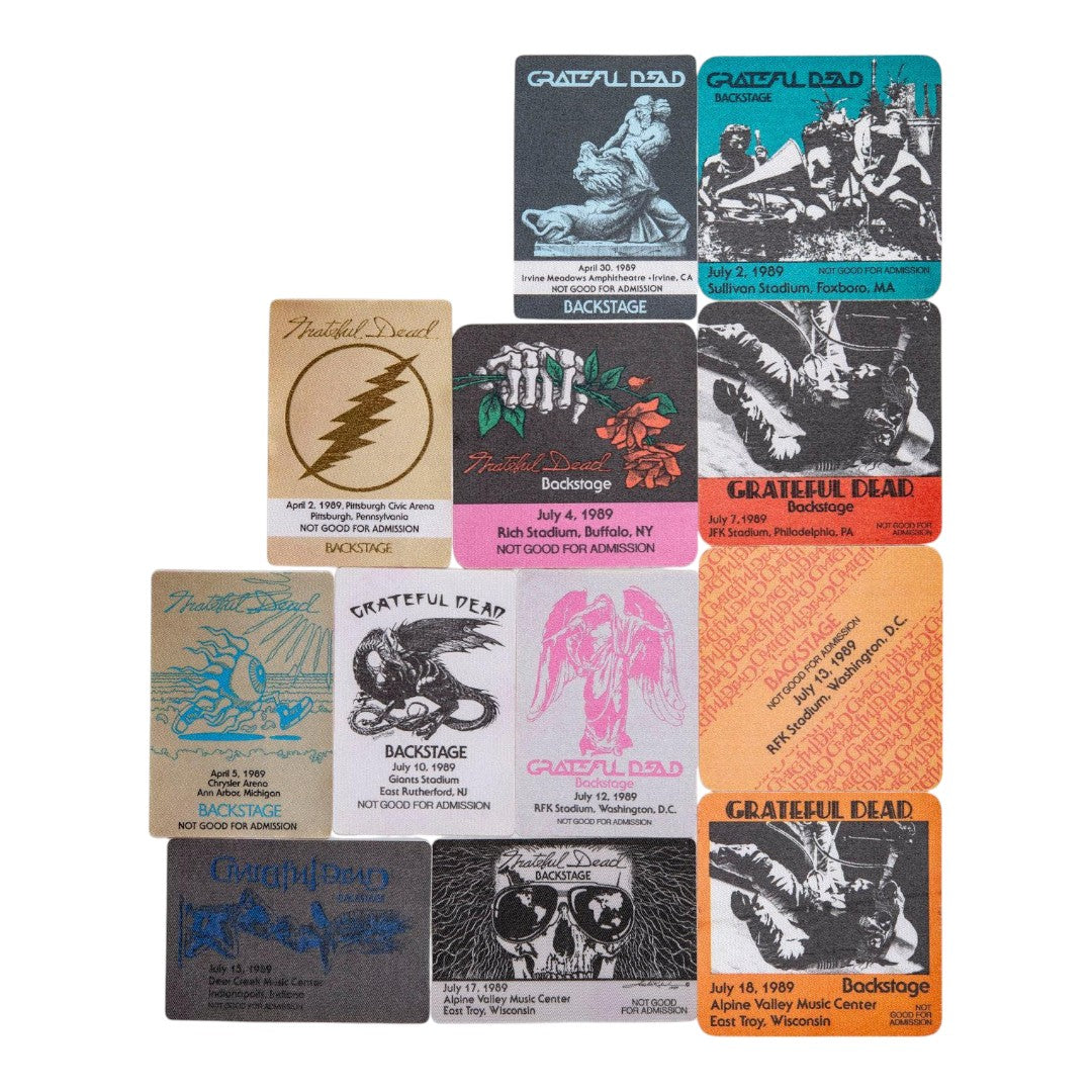 Grateful Dead Backstage Passes (4/02/1989 – 7/18/1989) from Robbie Taylor