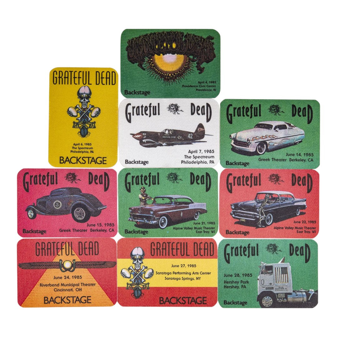 Grateful Dead Backstage Passes (4/04/1985 – 6/28/1985) from Robbie Taylor