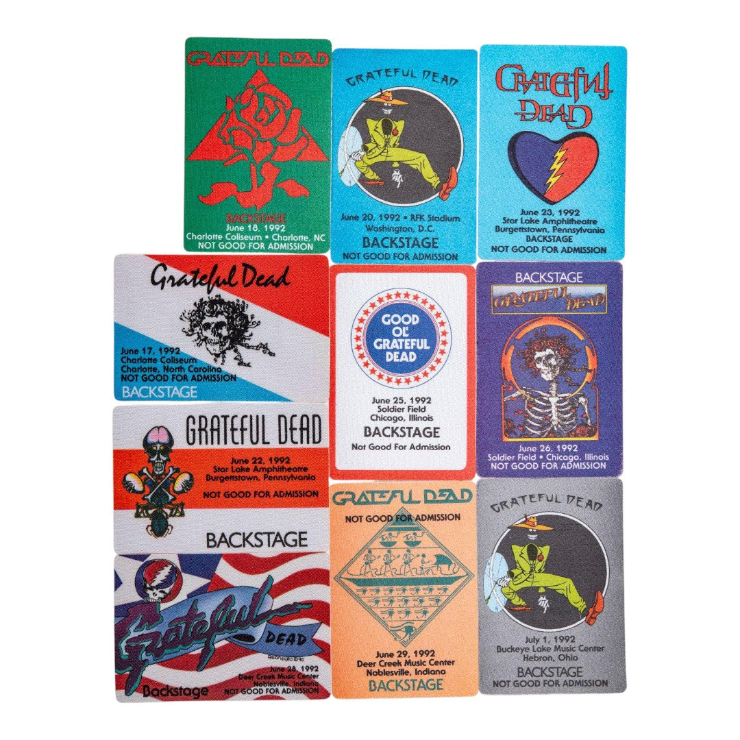 Grateful Dead Backstage Passes (6/17/1992 – 7/01/1992) from Robbie Taylor