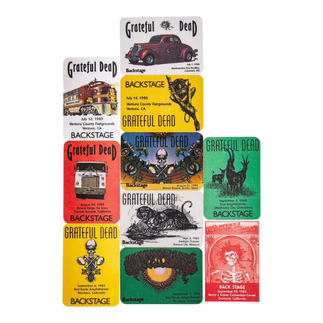 Grateful Dead Backstage Passes (7/01/1985 – 9/10/1985) from Robbie Taylor