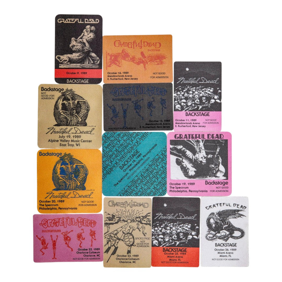Grateful Dead Backstage Passes (7/19/1989 – 10/26/1989) from Robbie Taylor