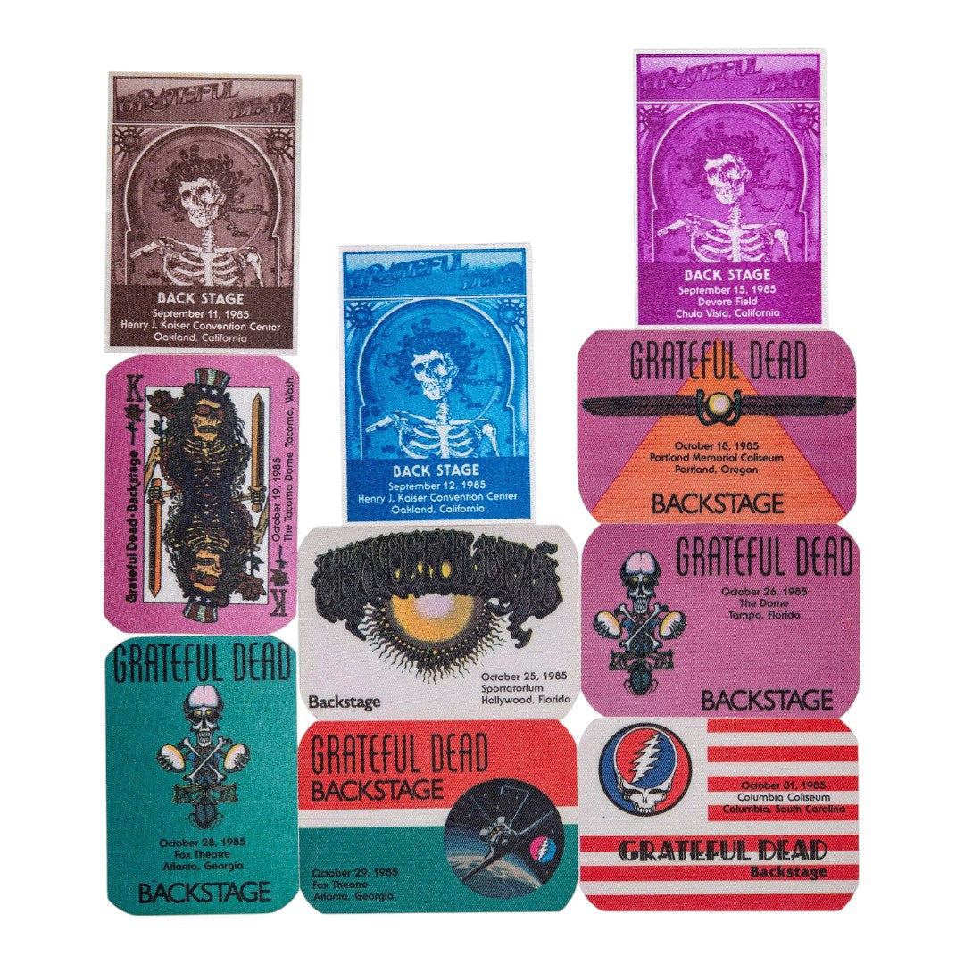 Grateful Dead Backstage Passes (9/11/1985 – 10/31/1985) from Robbie Taylor