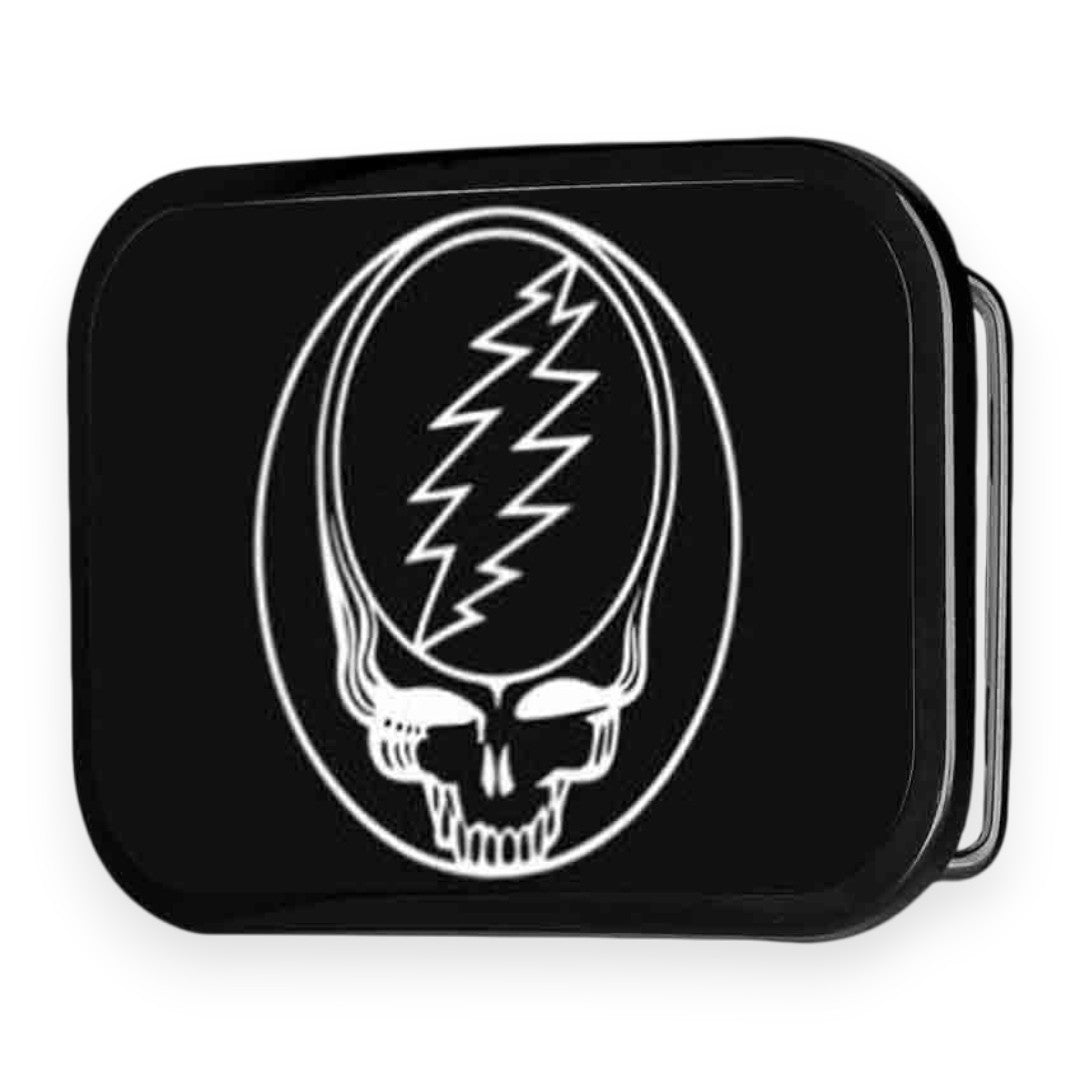 Grateful Dead Belt Buckle | Black/White Steal Your Face – Black