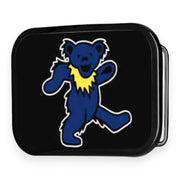 Grateful Dead Belt Buckle | Blue Dancing Bear – Black