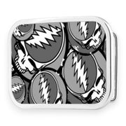 Grateful Dead Belt Buckle | Gray Steal Your Face Stacked – Matte