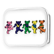 Grateful Dead Belt Buckle | Rainbow Dancing Bears – Chrome