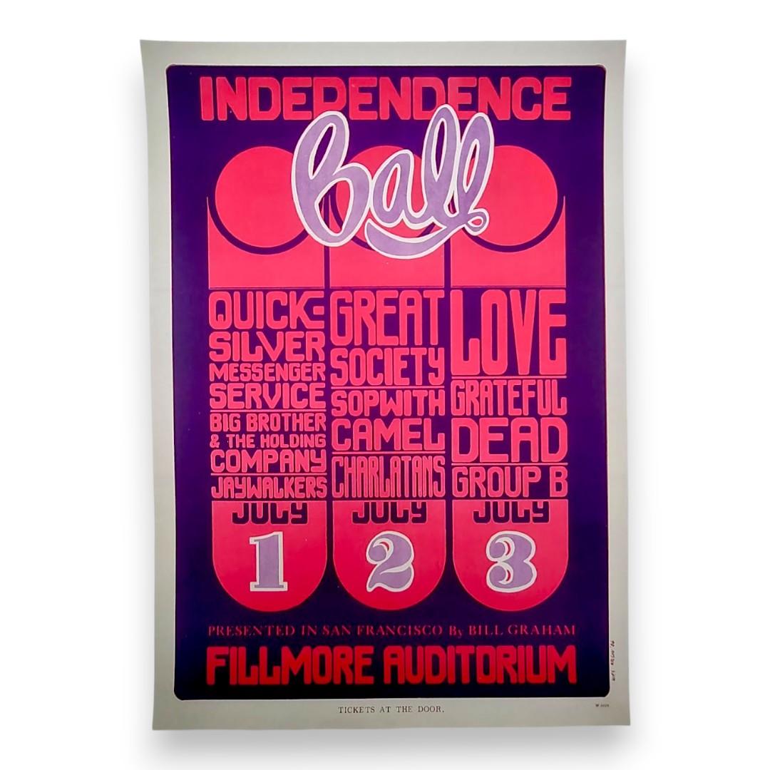 Grateful Dead, Big Brother & The Holding Company – The Fillmore, San Francisco (Jul 1–3, 1966) by Wes Wilson