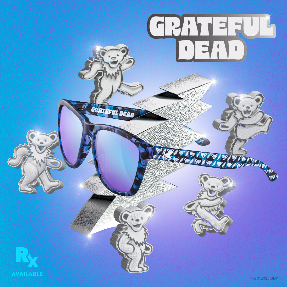 Grateful Dead Bolt Bears Premiums Polarized Sunglasses